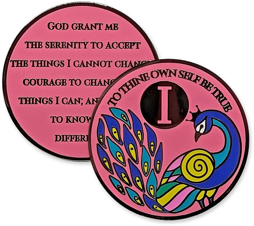 Peacock Recovery Medallion in 24hr to 11 months