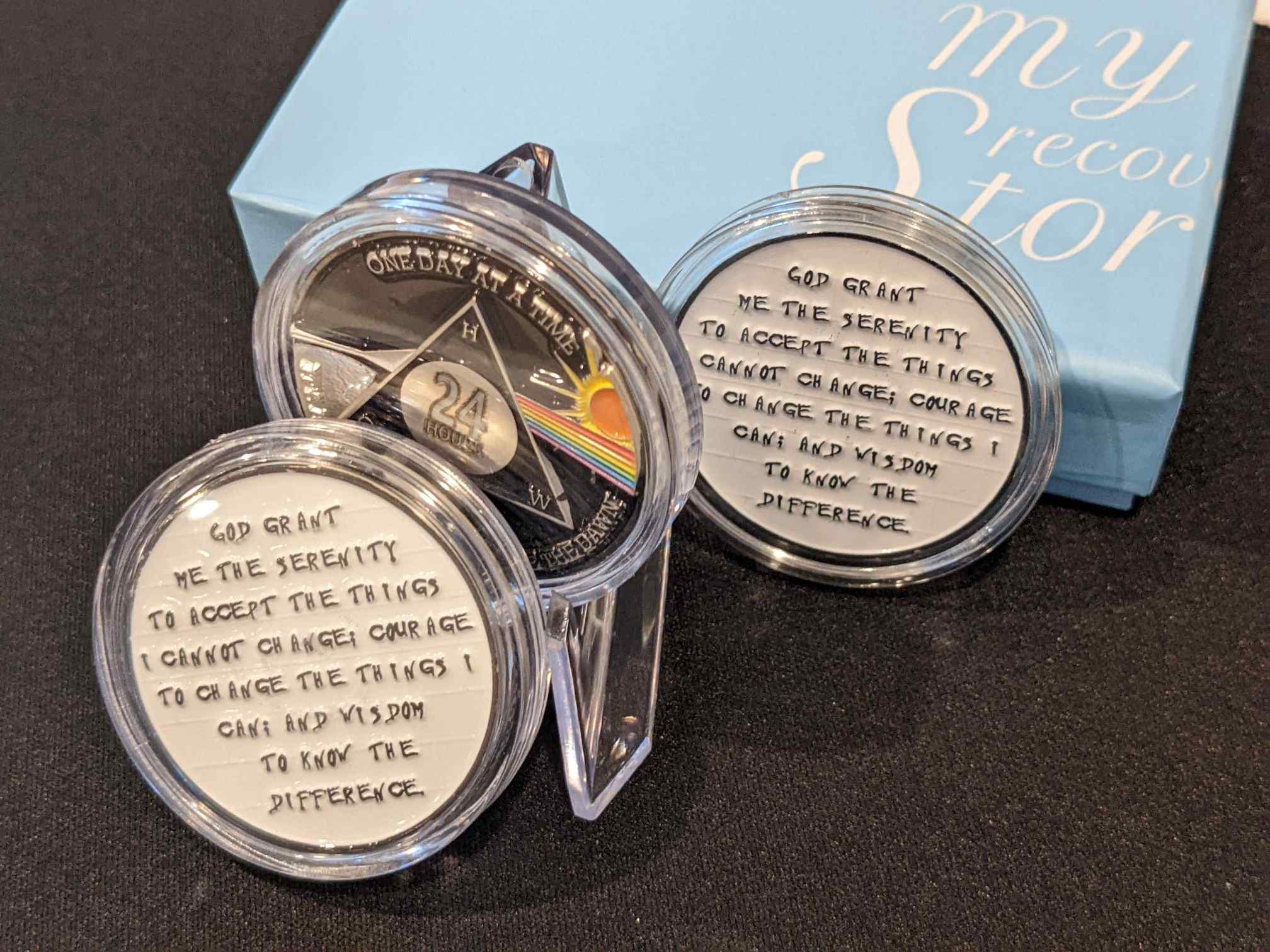 Sun & Moon AA Coin 24hr-11 Months Sobriety Chip