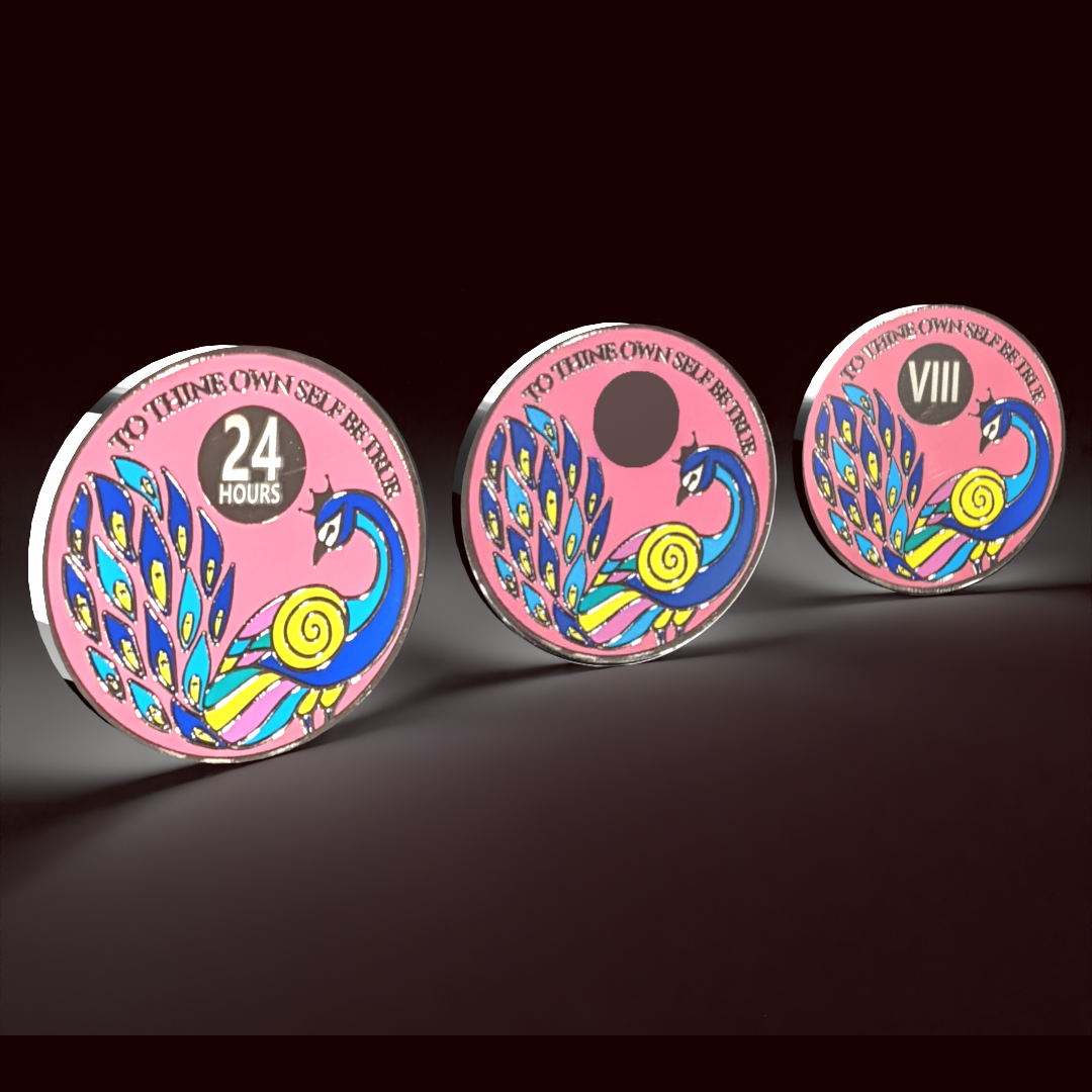 Peacock Recovery Medallion in 24hr to 11 months