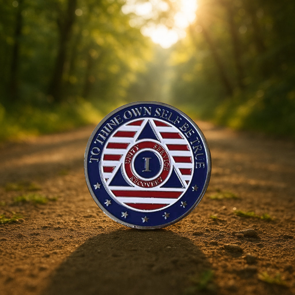 Patriotic AA Medallion | 1-60 Years | Custom Engraving Option Available