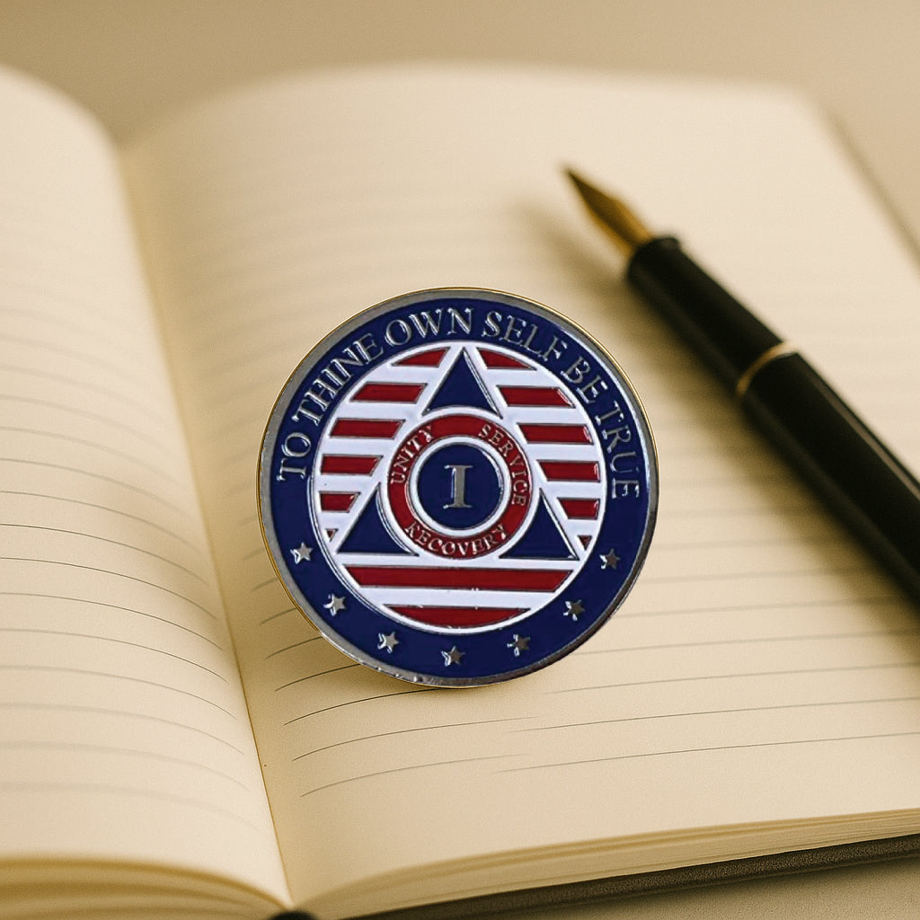 Patriotic AA Medallion | 1-60 Years | Custom Engraving Option Available