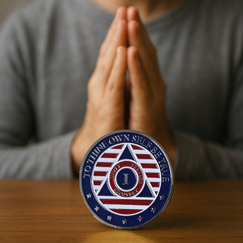 Patriotic AA Medallion | 1-60 Years | Custom Engraving Option Available