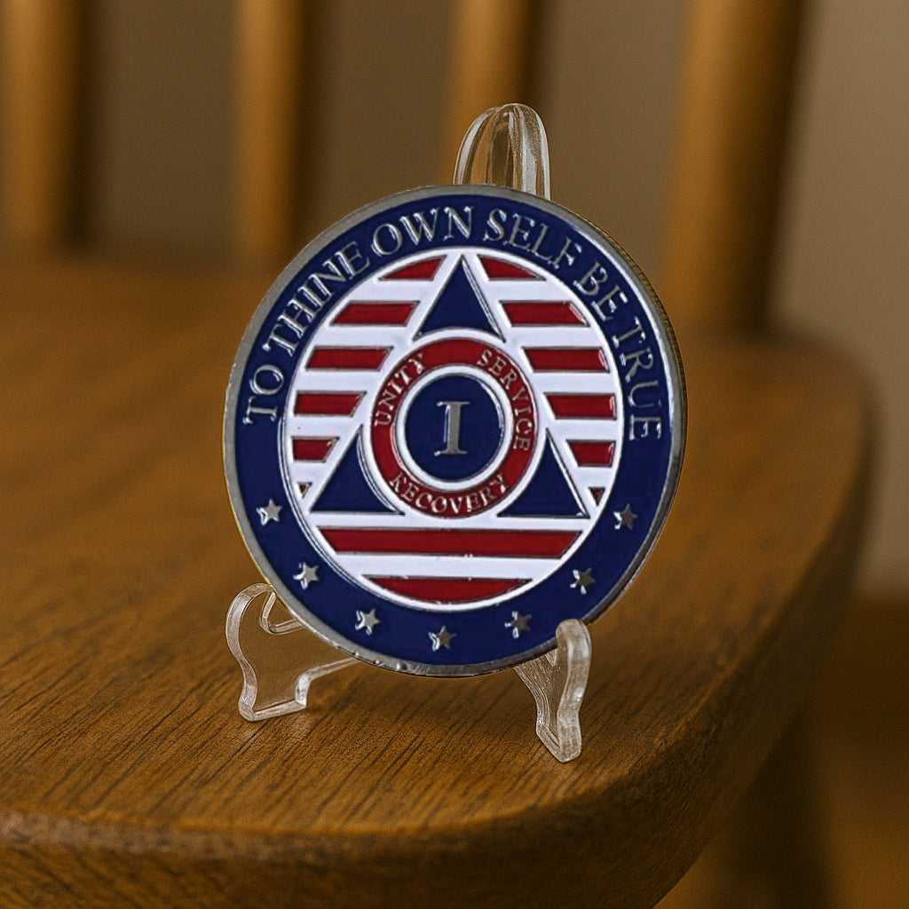 Patriotic AA Medallion | 1-60 Years | Custom Engraving Option Available