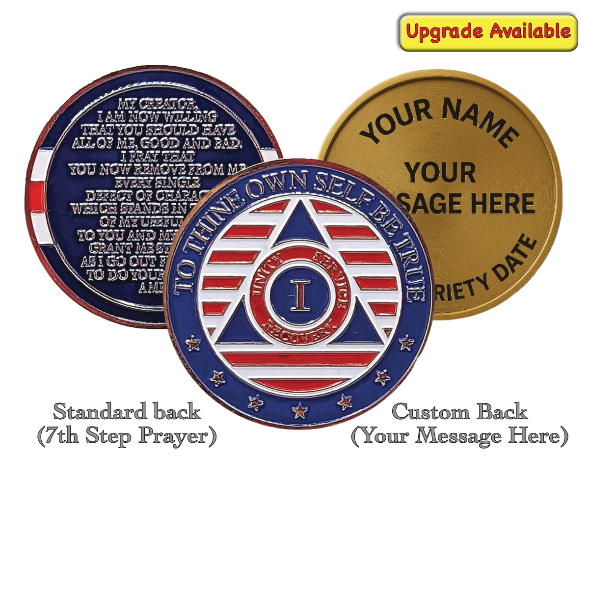 Patriotic AA Medallion | 1-60 Years | Custom Engraving Option Available