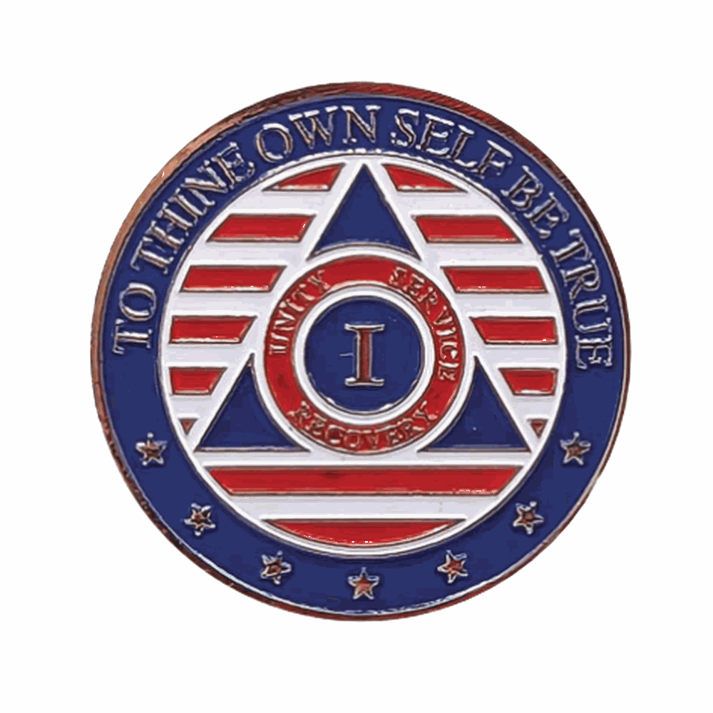 Patriotic AA Medallion | 1-60 Years | Custom Engraving Option Available
