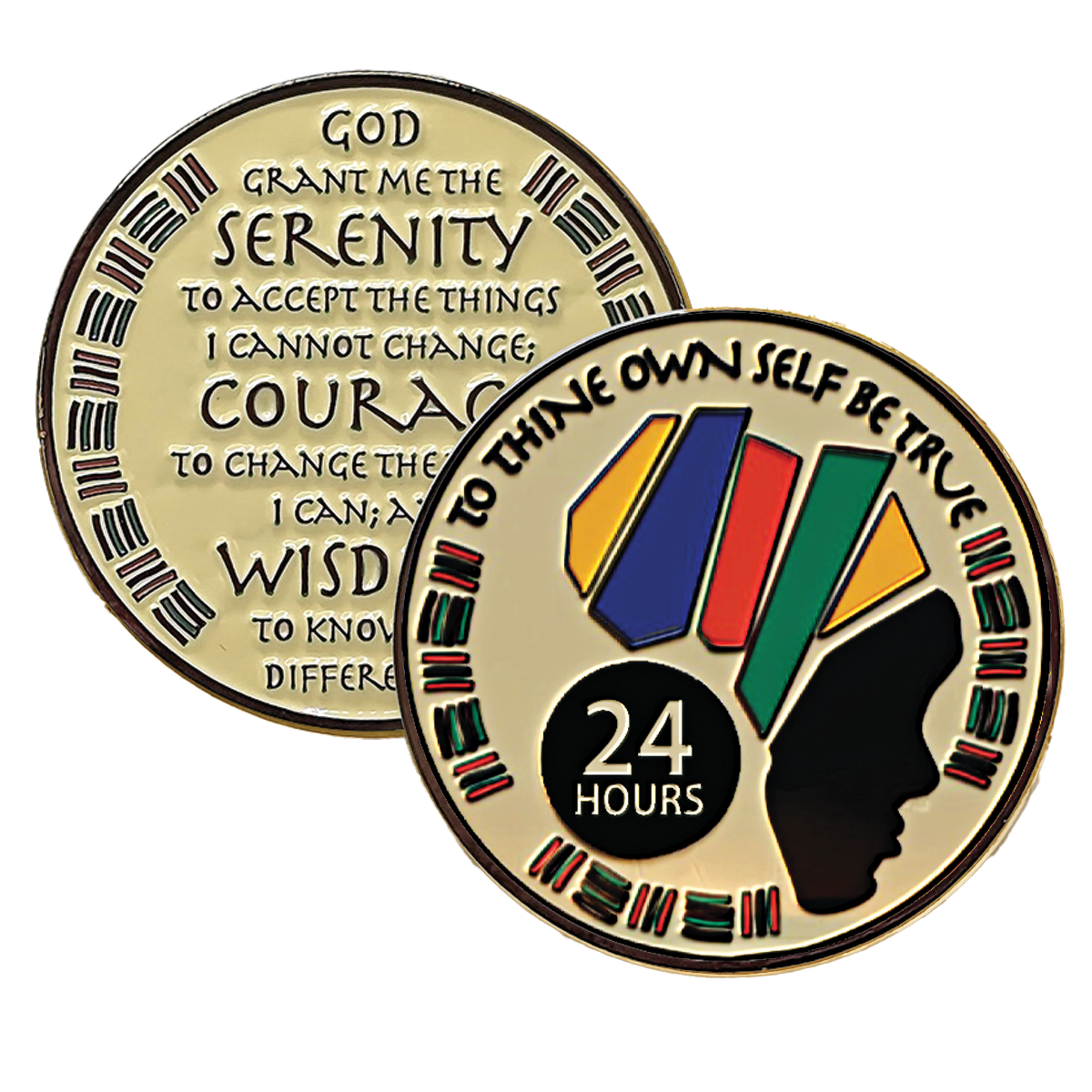 African Queen AA Coin 1-60yrs Sobriety Chip