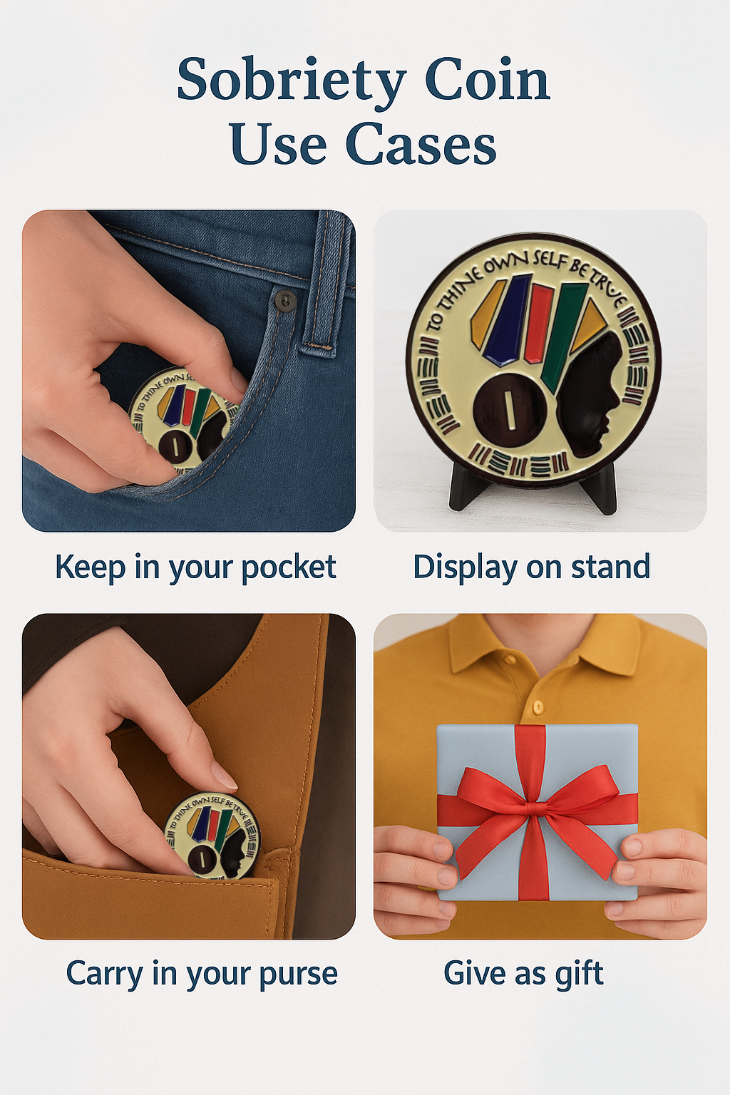 African Queen AA Coin 1-60yrs Sobriety Chip