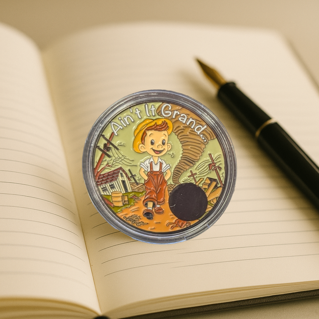 Ain’t It Grand Recovery Medallion – Year Engraved AA Sobriety Chip with Optional Custom Message | Affirmation Coin for Alcoholics Anonymous & 12-Step Gifts – Custom Engraving Available on Back