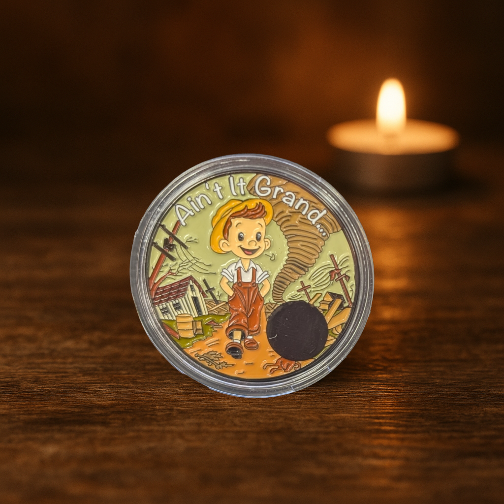 Ain’t It Grand Recovery Medallion – Year Engraved AA Sobriety Chip with Optional Custom Message | Affirmation Coin for Alcoholics Anonymous & 12-Step Gifts – Custom Engraving Available on Back