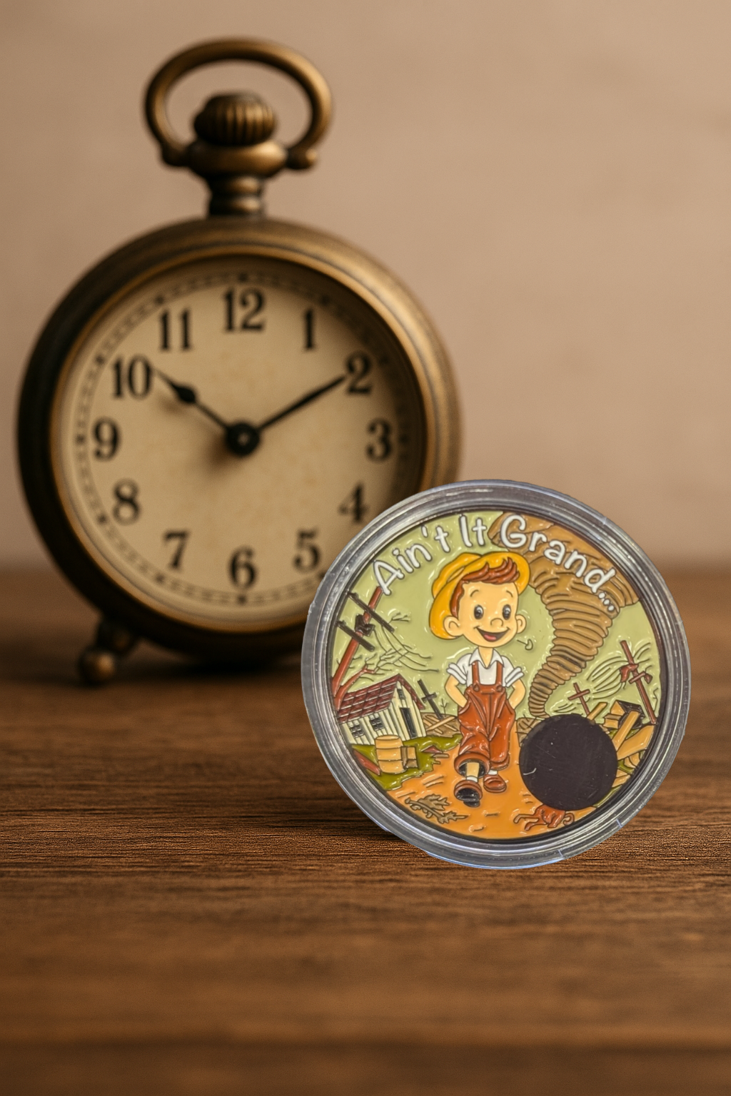 Ain’t It Grand Recovery Medallion – Year Engraved AA Sobriety Chip with Optional Custom Message | Affirmation Coin for Alcoholics Anonymous & 12-Step Gifts – Custom Engraving Available on Back