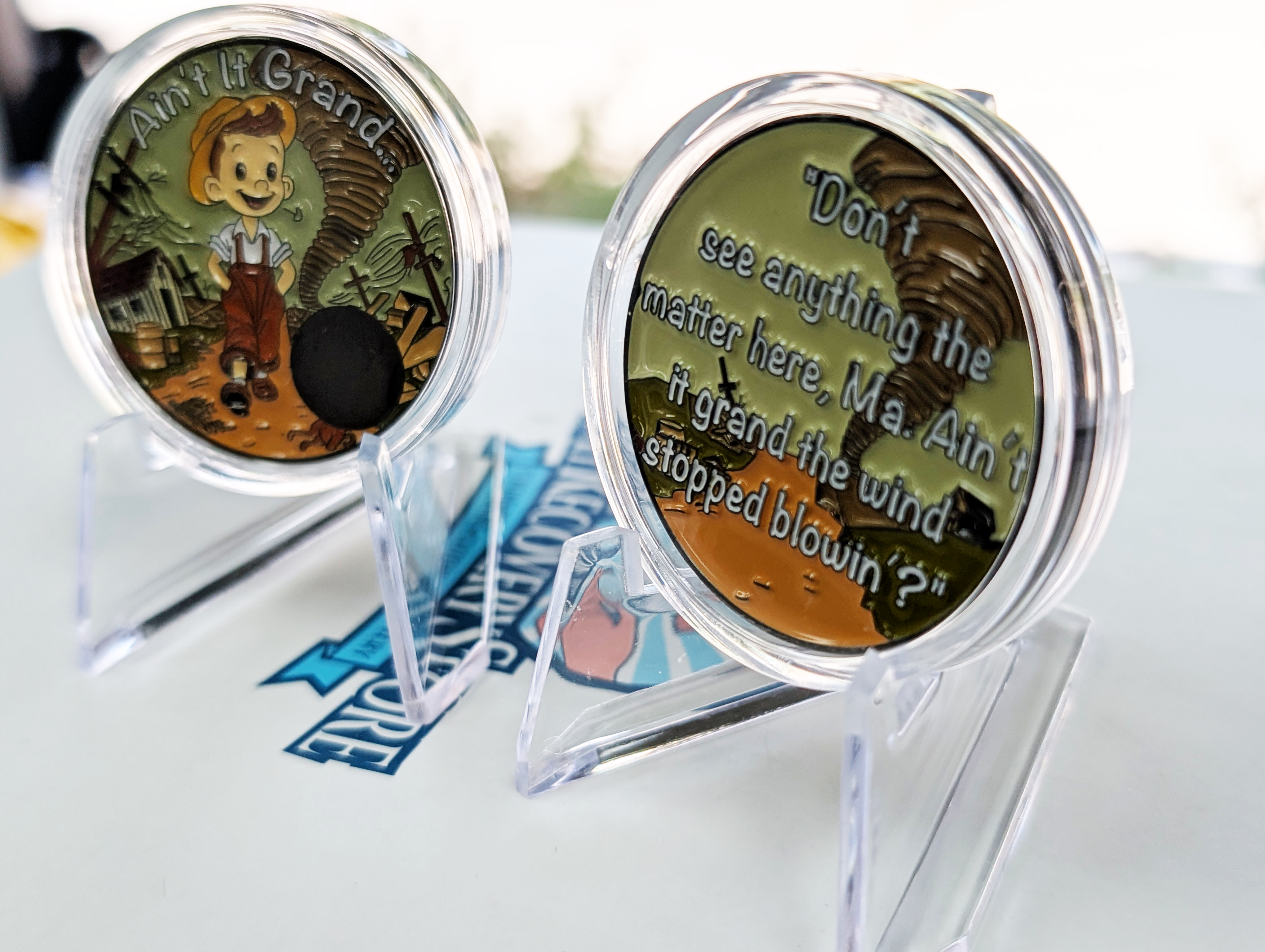 Ain’t It Grand Recovery Medallion – Year Engraved AA Sobriety Chip with Optional Custom Message | Affirmation Coin for Alcoholics Anonymous & 12-Step Gifts – Custom Engraving Available on Back