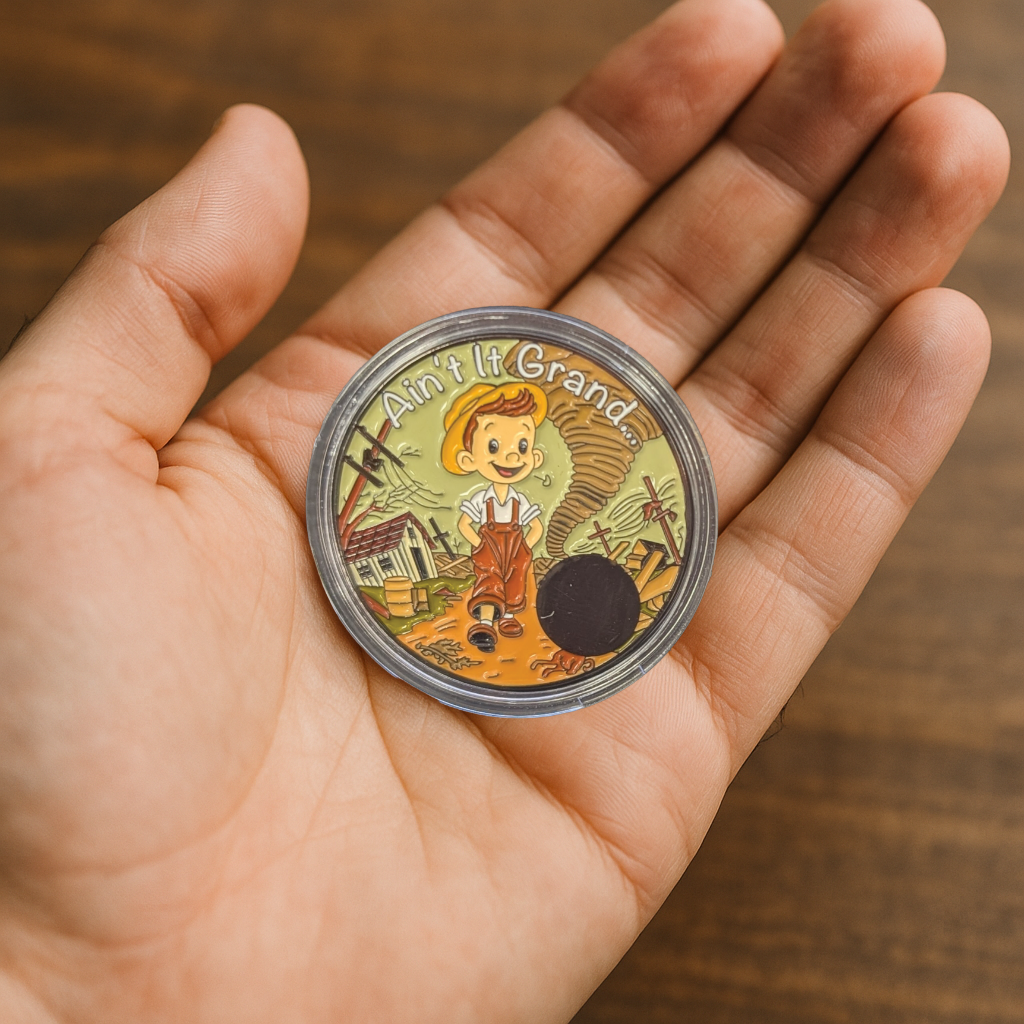 Ain’t It Grand Recovery Medallion – Year Engraved AA Sobriety Chip with Optional Custom Message | Affirmation Coin for Alcoholics Anonymous & 12-Step Gifts – Custom Engraving Available on Back