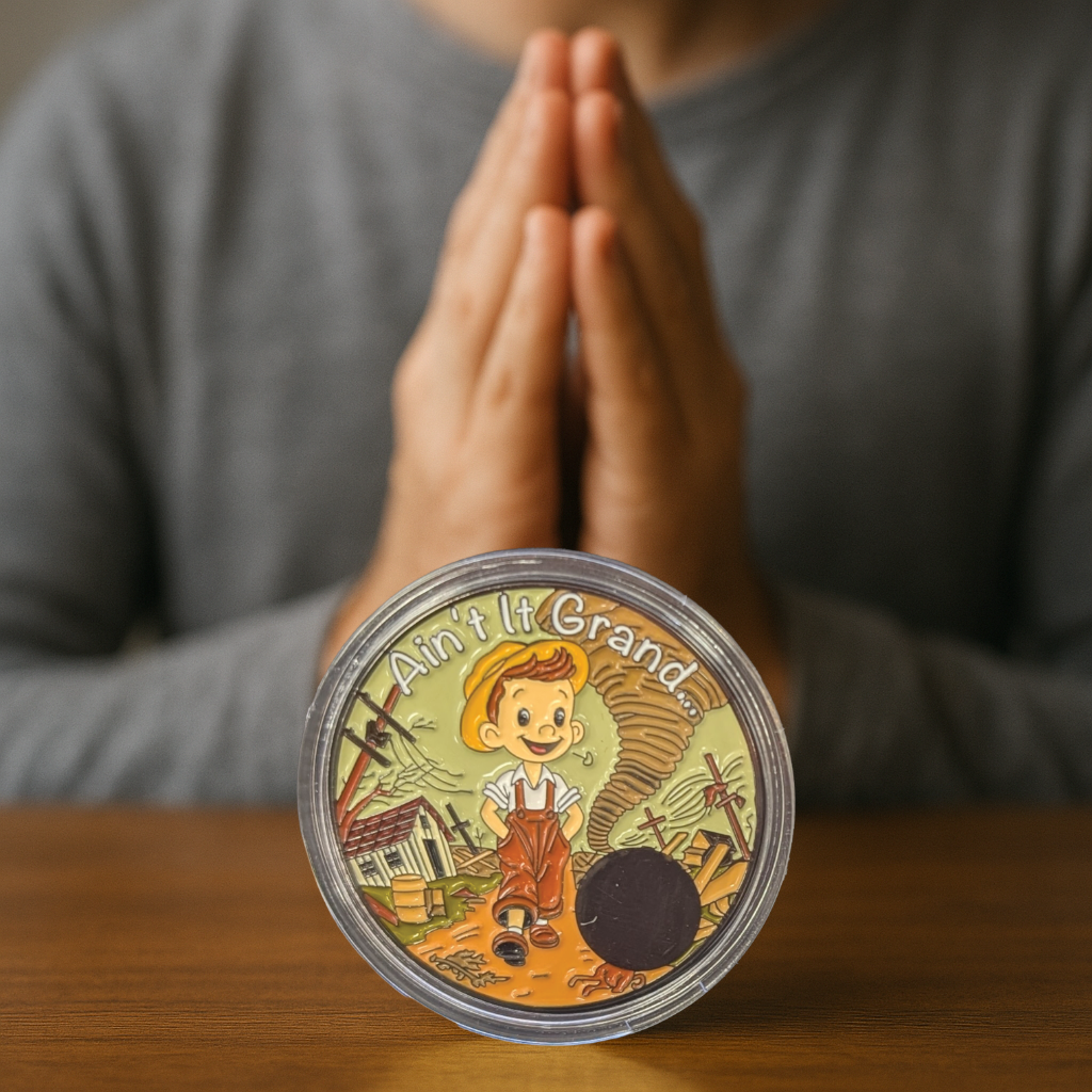 Ain’t It Grand Recovery Medallion – Year Engraved AA Sobriety Chip with Optional Custom Message | Affirmation Coin for Alcoholics Anonymous & 12-Step Gifts – Custom Engraving Available on Back