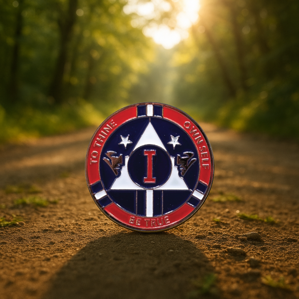 New England Patriot AA Coin 1-50yrs Sobriety Chip