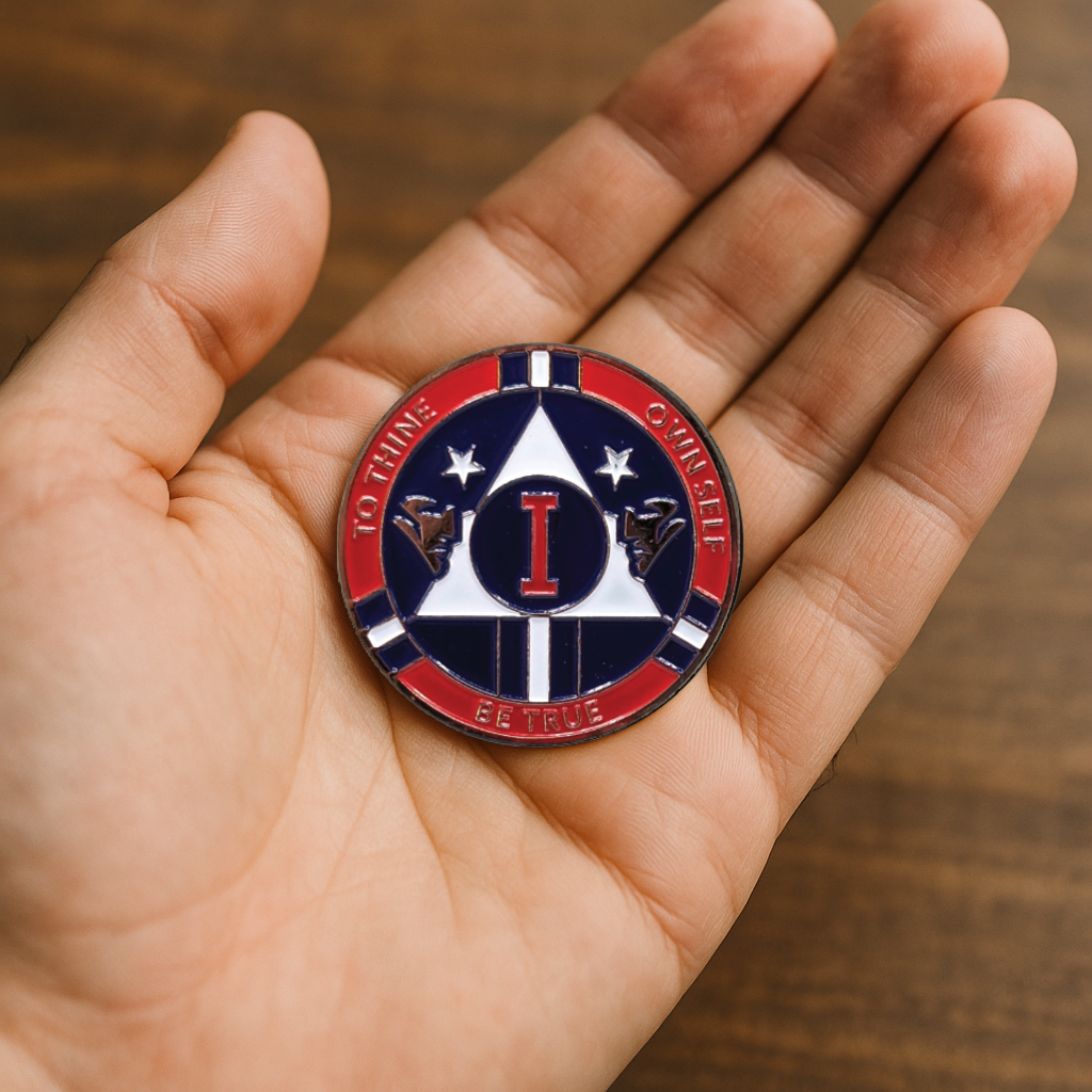 New England Patriot AA Coin 1-50yrs Sobriety Chip