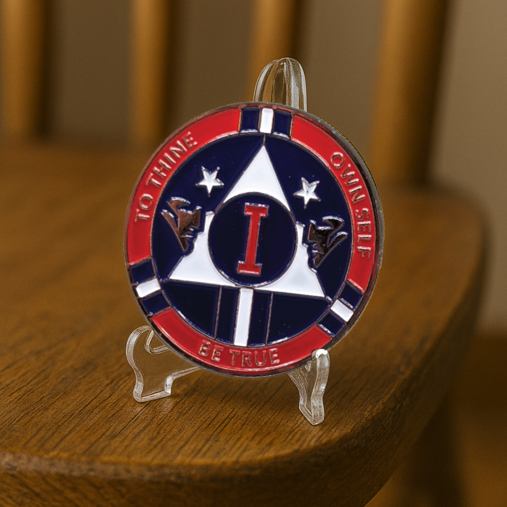 New England Patriot AA Coin 1-50yrs Sobriety Chip