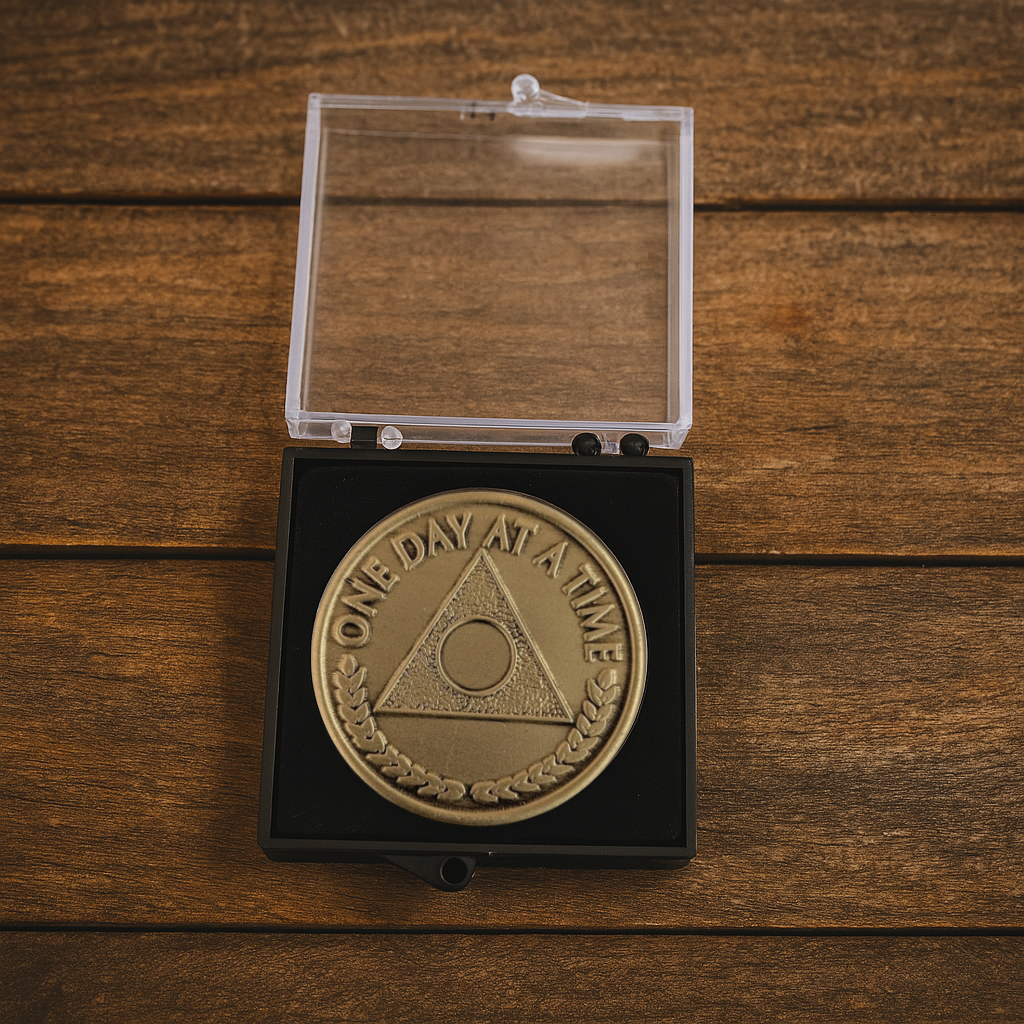 Al-Anon Bronze Medallion – One Day at a Time | Serenity Prayer | Recovery Token