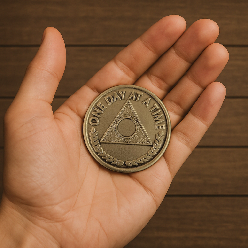 Al-Anon Bronze Medallion – One Day at a Time | Serenity Prayer | Recovery Token