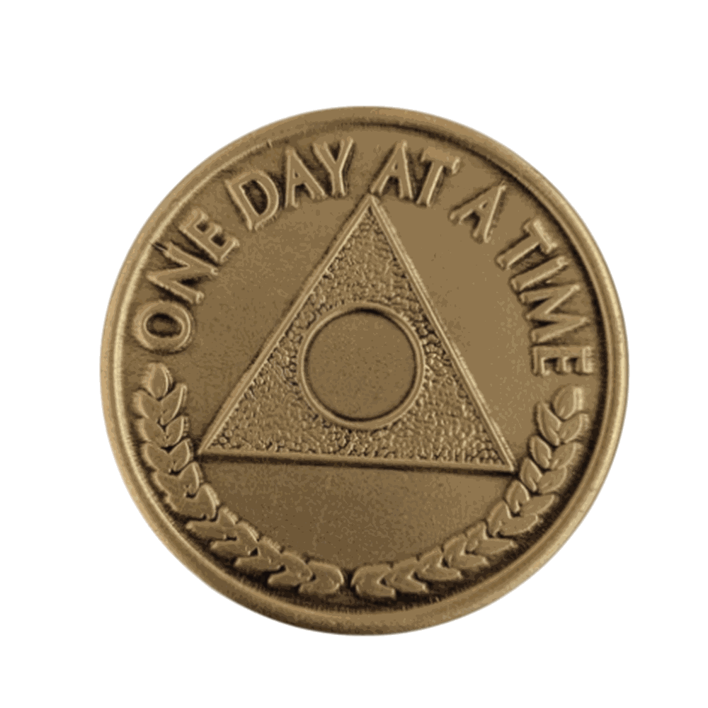 Al-Anon Bronze Medallion – One Day at a Time | Serenity Prayer | Recovery Token