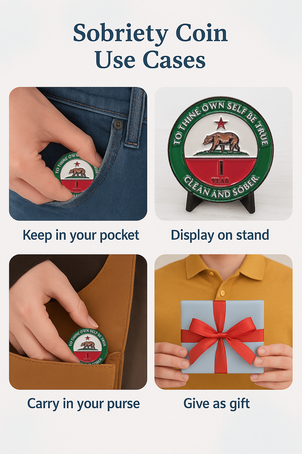 California AA Coin 1-50yrs Sobriety Chip