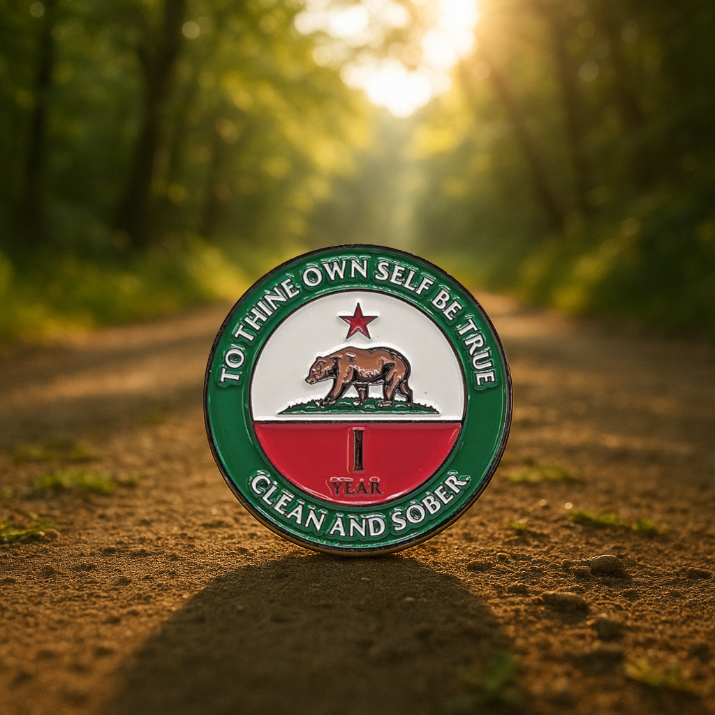 California AA Coin 1-50yrs Sobriety Chip