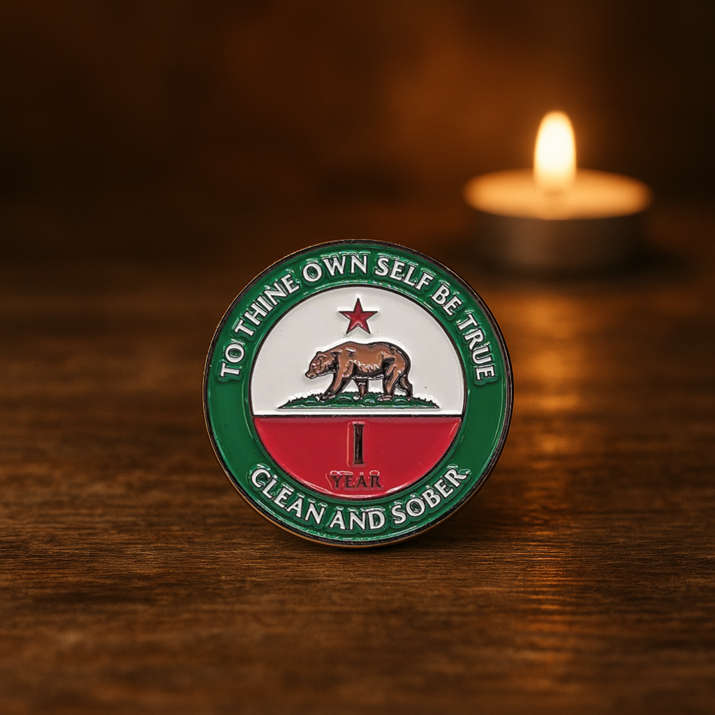 California AA Coin 1-50yrs Sobriety Chip