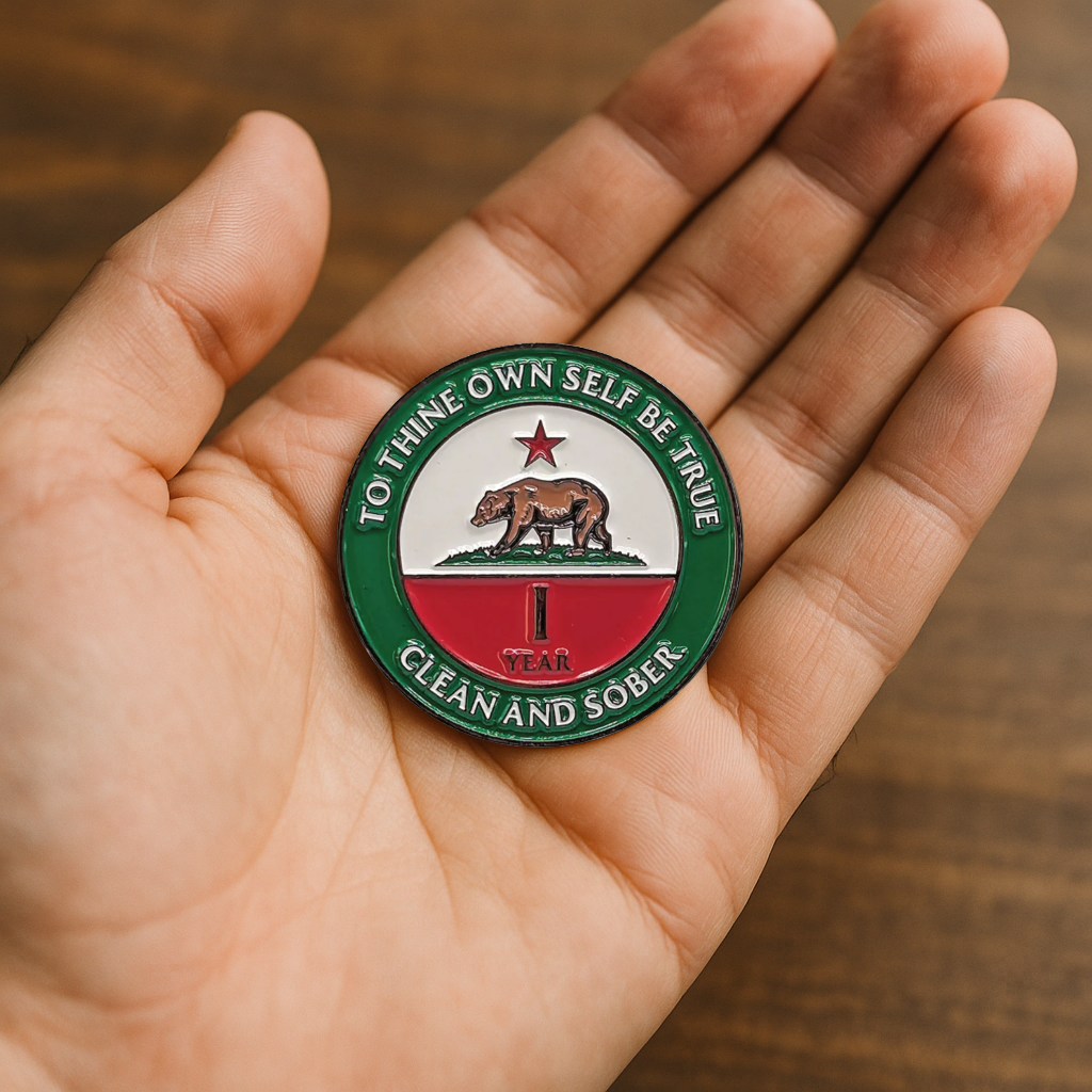 California AA Coin 1-50yrs Sobriety Chip