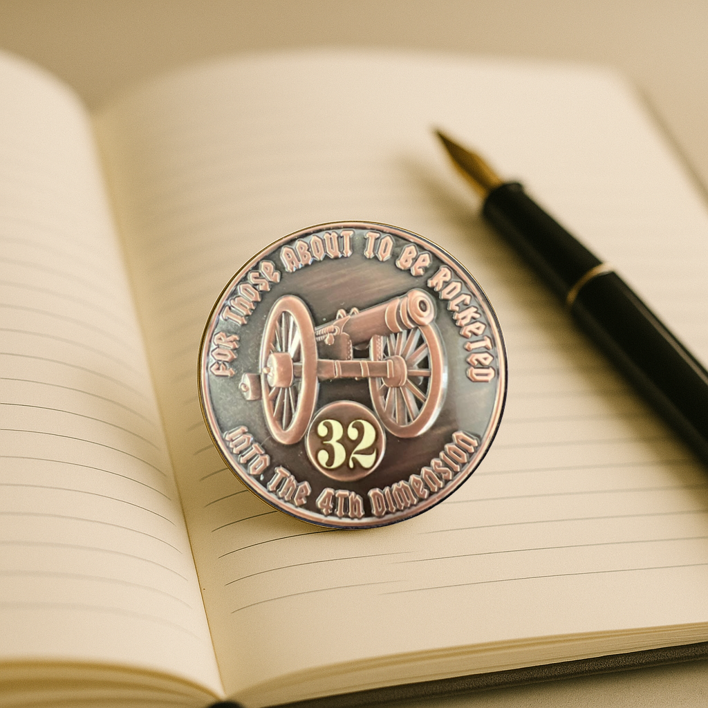 For Those About to be Rocketed We Salute You AA Coin 1-60yrs Sobriety Chip