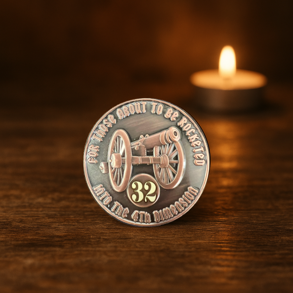 For Those About to be Rocketed We Salute You AA Coin 1-60yrs Sobriety Chip