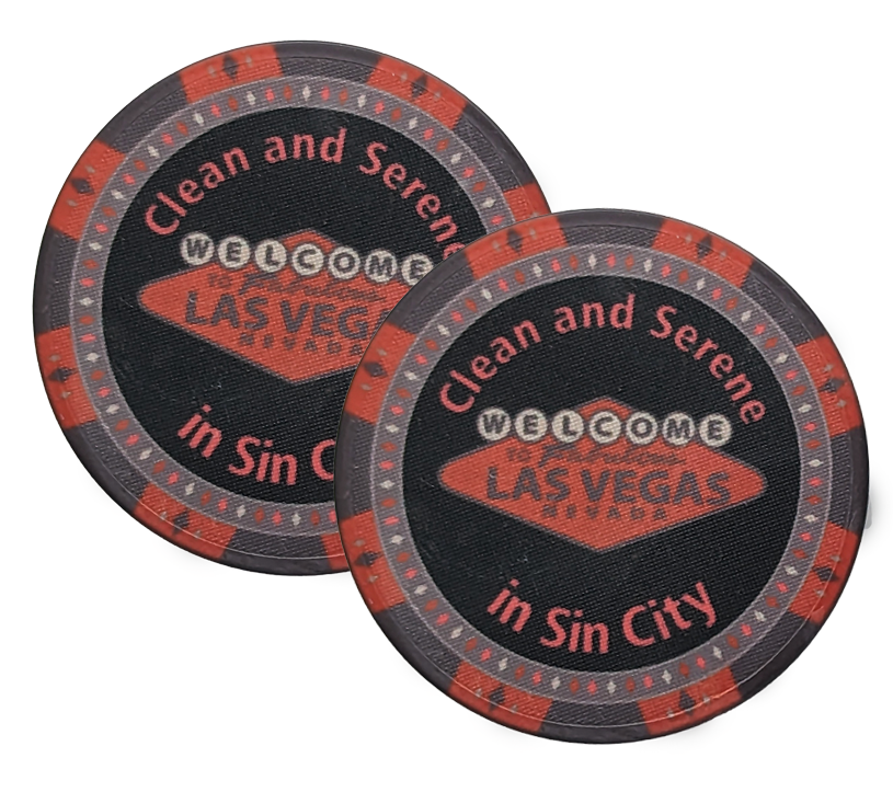 Clean and Serene Poker Chip