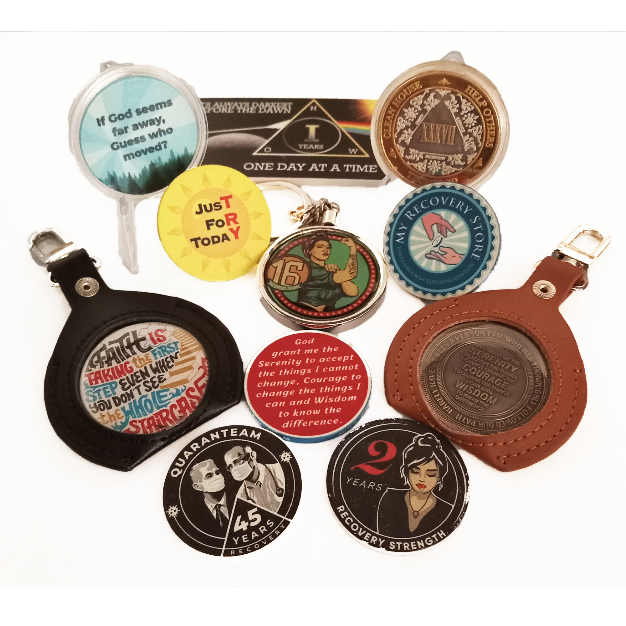 AA Coin Keychain Holder