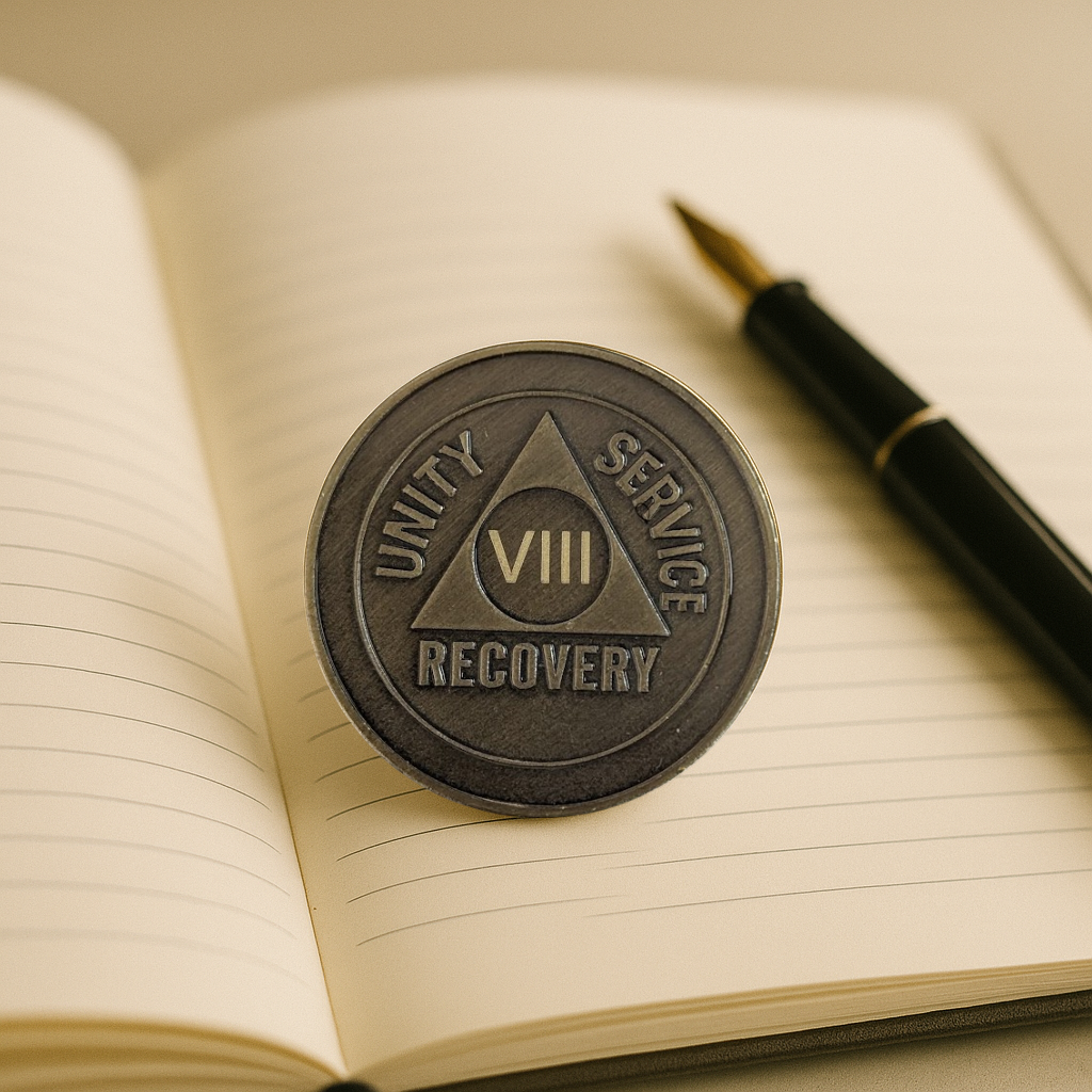Custom AA Sobriety Coin – Bronze Medallion (24 Hours to 50 Years) with Optional Add  Name and Sobriety Date