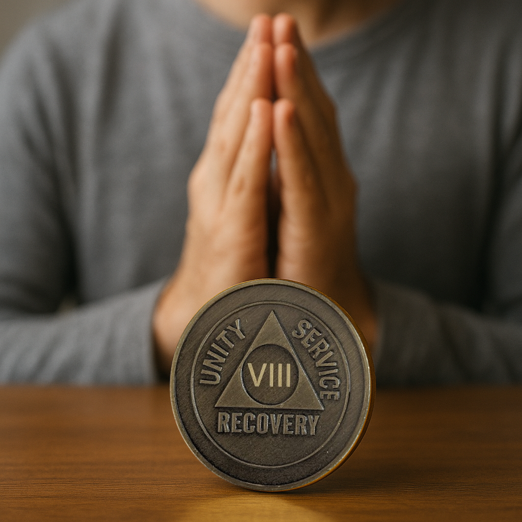 Custom AA Sobriety Coin – Bronze Medallion (24 Hours to 50 Years) with Optional Add  Name and Sobriety Date