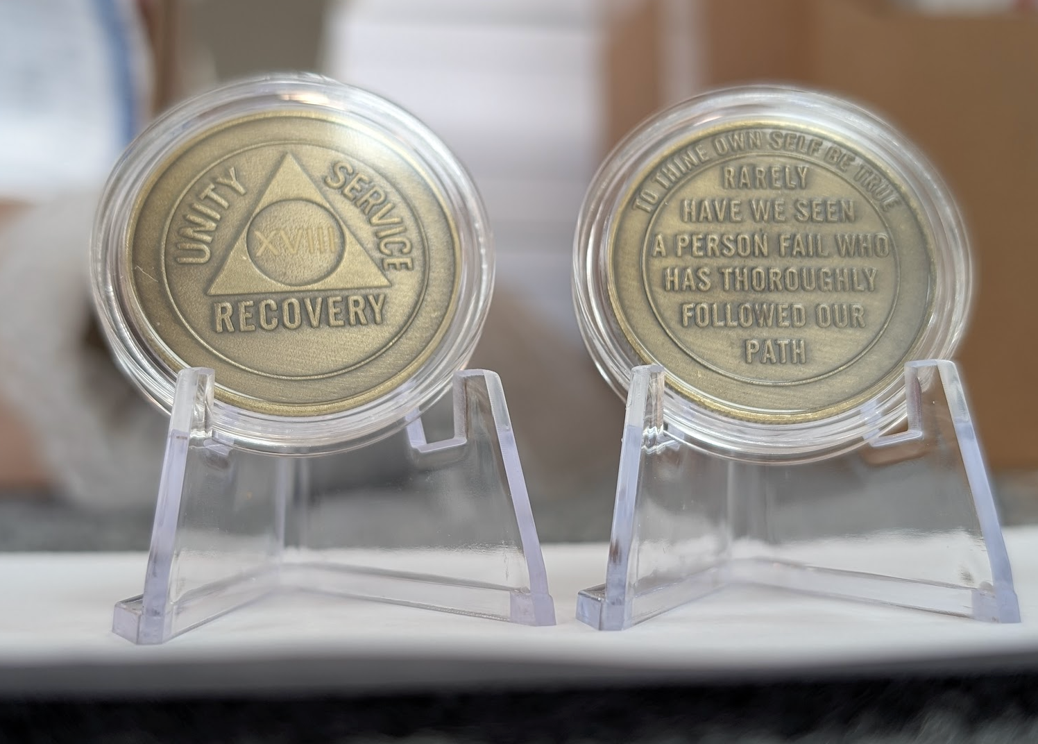 Custom AA Sobriety Coin – Bronze Medallion (24 Hours to 50 Years) with Optional Add  Name and Sobriety Date