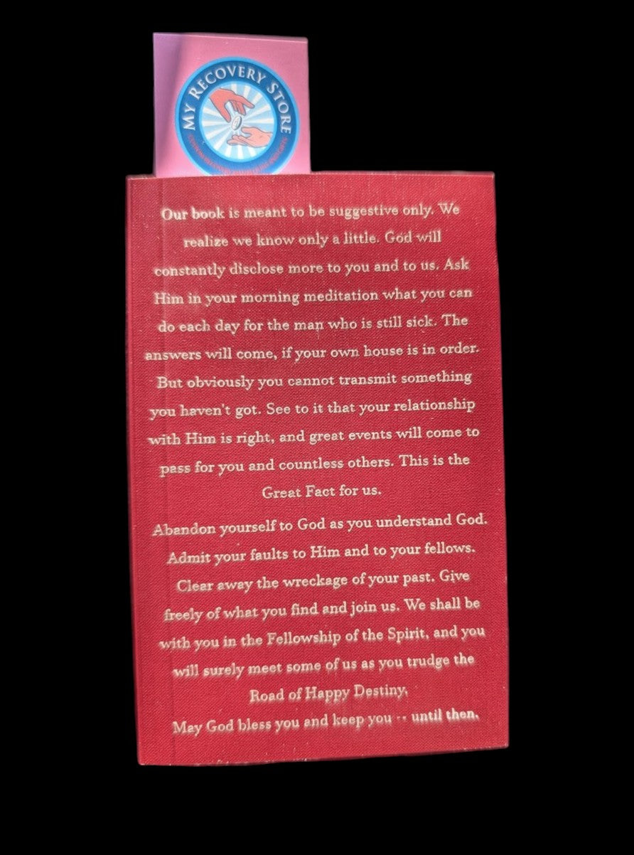 Customized AA Mini Big Book with Yearly Bill W. Image and Personalized Message