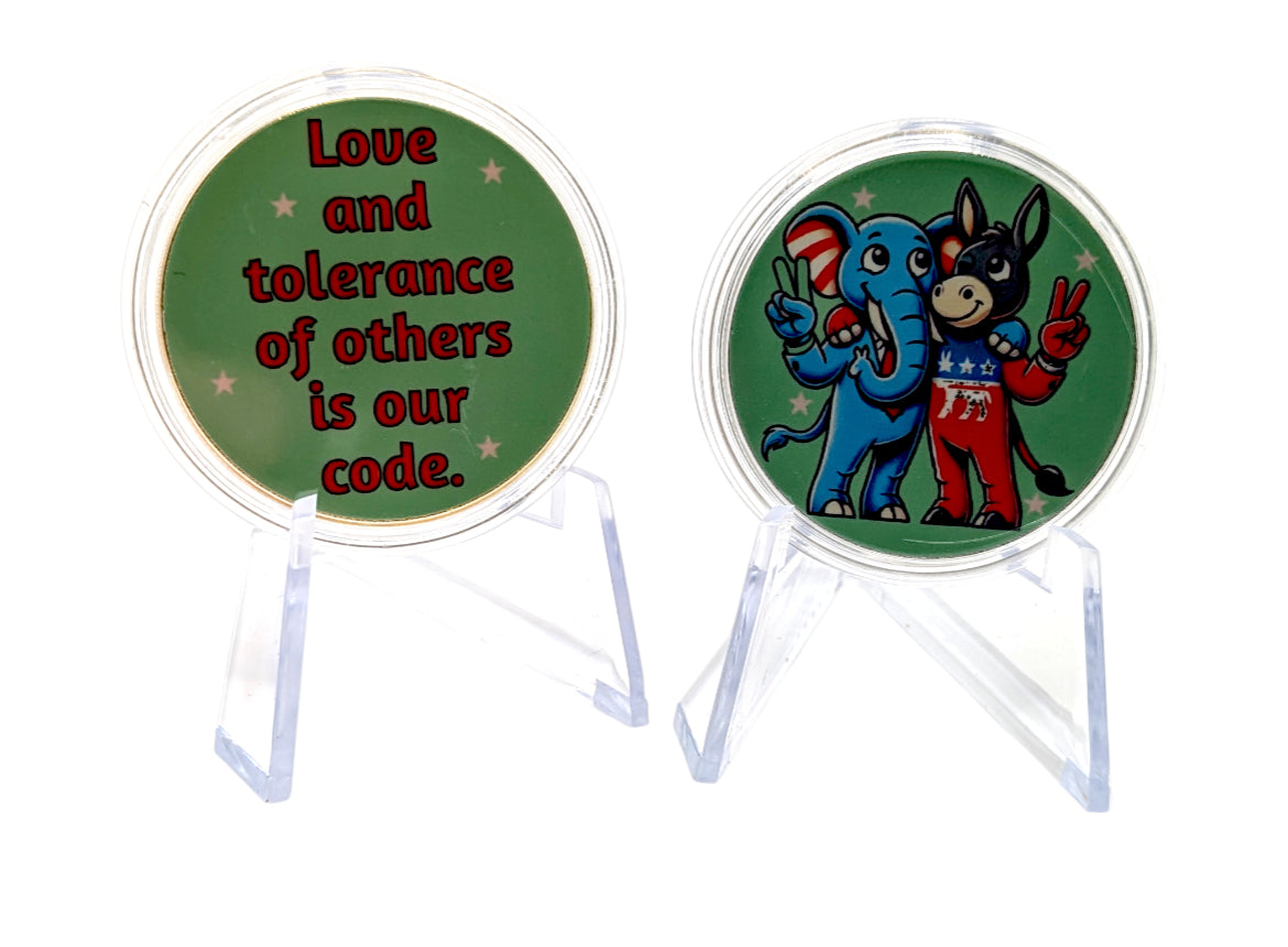 Love and Tolerance Affirmation Medallion