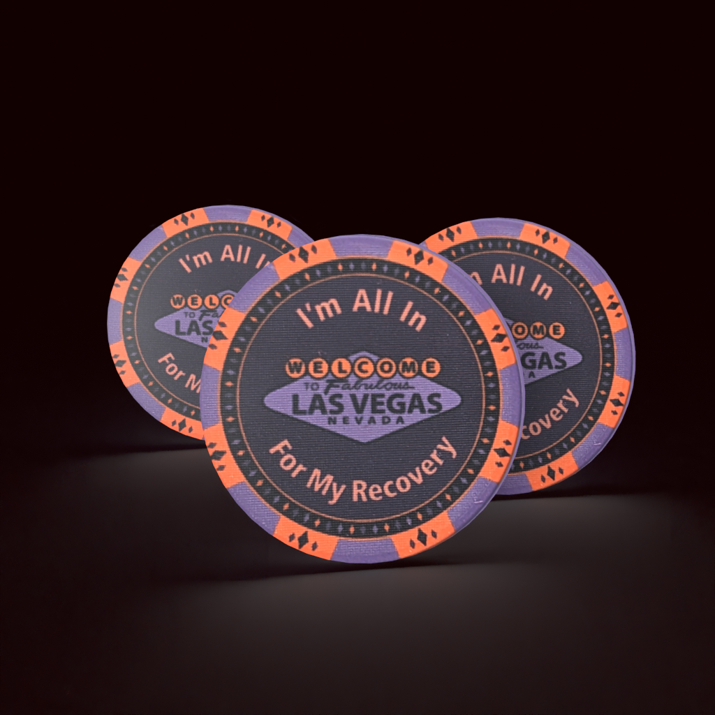 All In for My Recovery Poker Chip