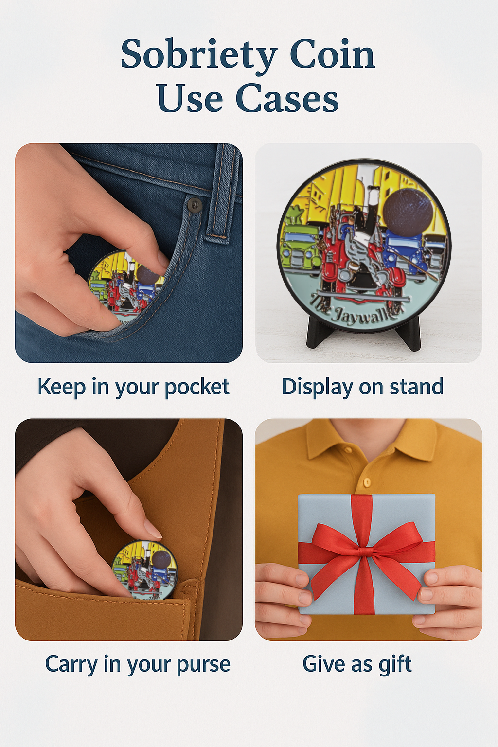 AA Jaywalker Medallion – Sobriety Coin (1 to 60 Years)