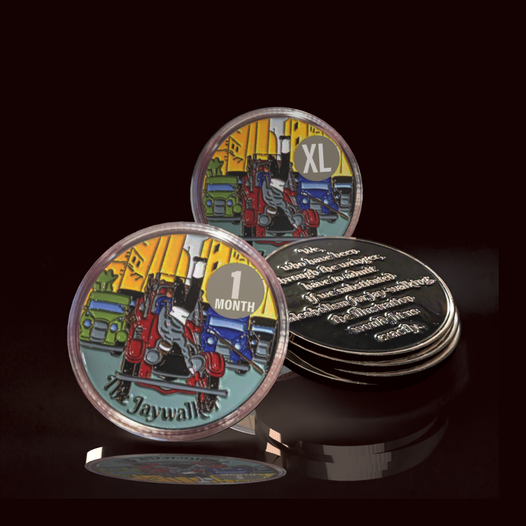 AA Jaywalker Medallion – Sobriety Coin (24hrs to 11 Months)