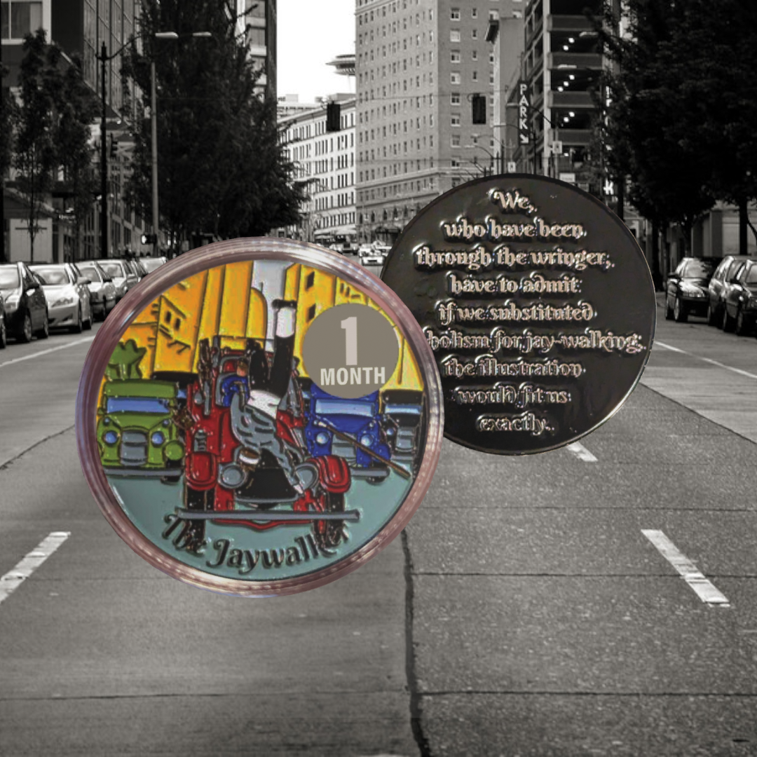 AA Jaywalker Medallion – Sobriety Coin (24hrs to 11 Months)