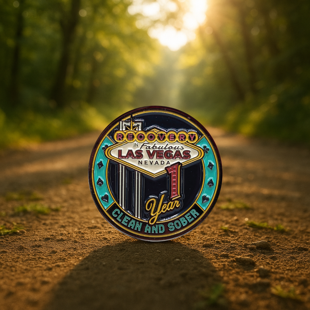Las Vegas AA Coin 1-50yrs Sobriety Chip
