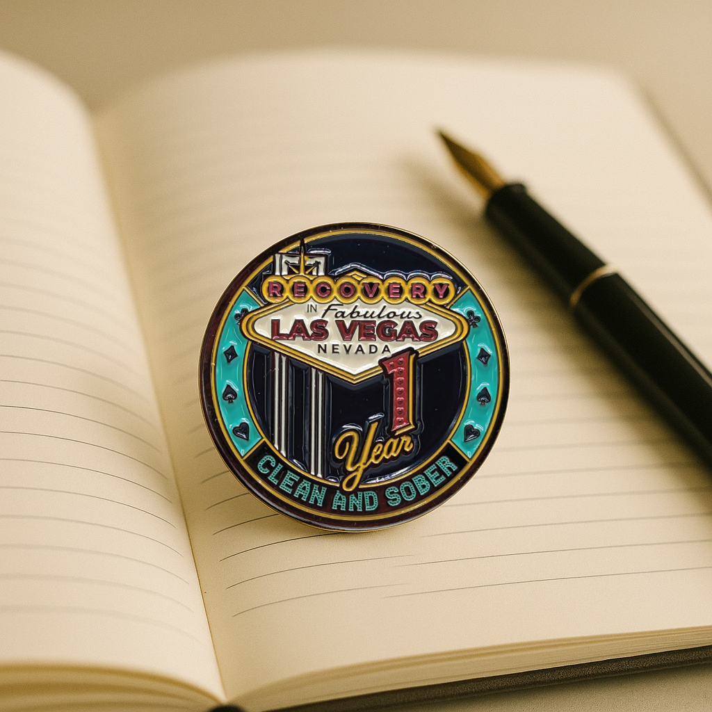 Las Vegas AA Coin 1-50yrs Sobriety Chip