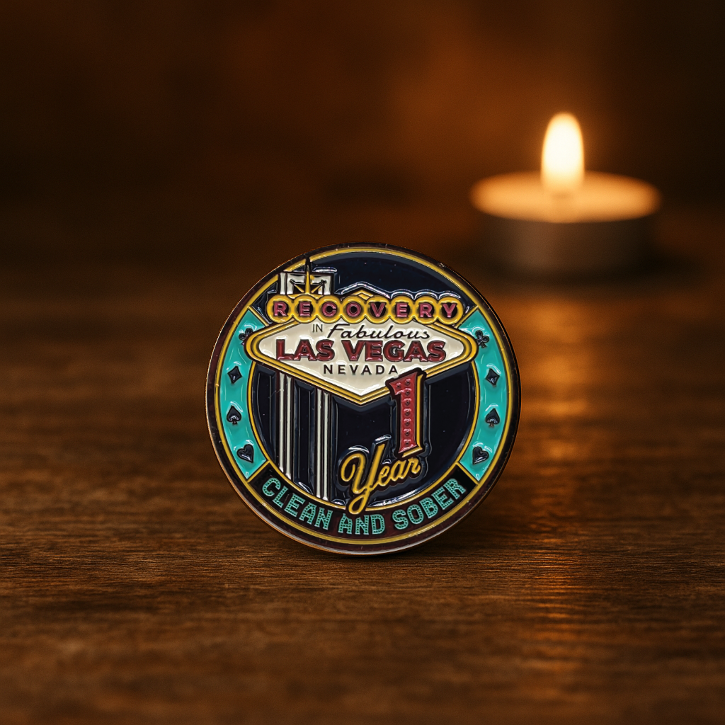 Las Vegas AA Coin 1-50yrs Sobriety Chip