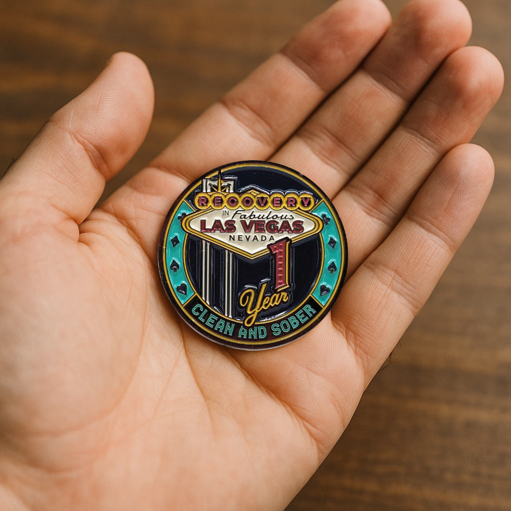Las Vegas AA Coin 1-50yrs Sobriety Chip