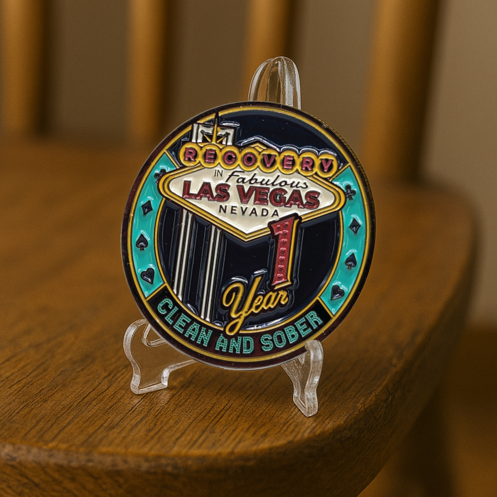 Las Vegas AA Coin 1-50yrs Sobriety Chip