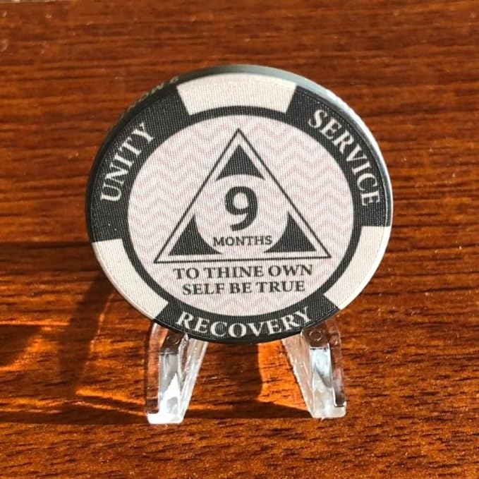 AA Monthly Poker Style Sobriety Chip