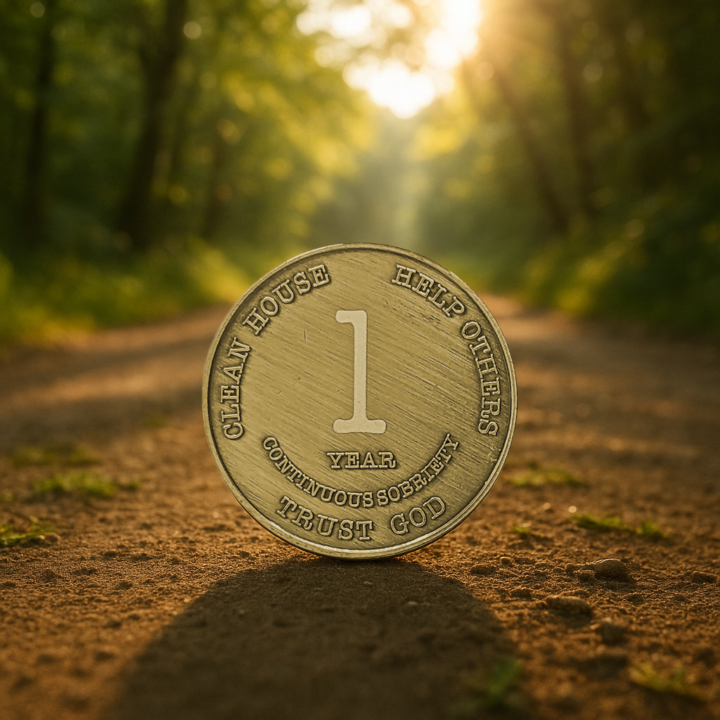 MRS Yearly 1-60 Years Sobriety Chip for Alcoholics Anonymous -Add Name and Sobriety Date