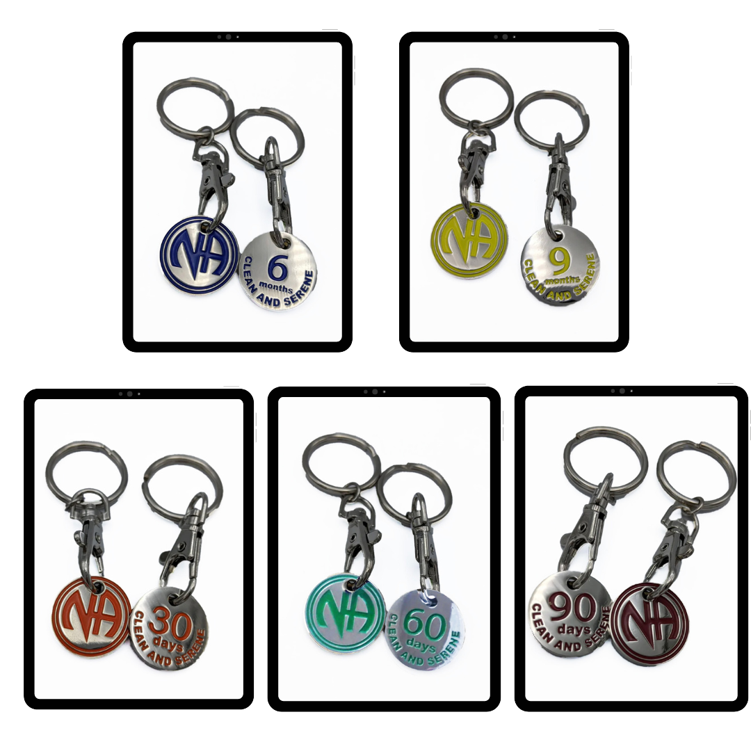 NA Monthly Keychains all 5 included together