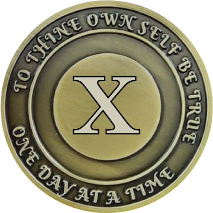No Matter What Club AA Medallion 1-60yrs Sobriety Chip W/ Gift Box