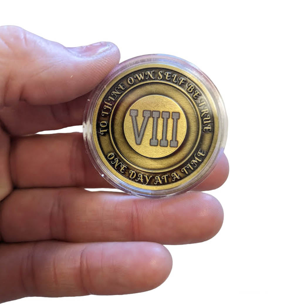 No Matter What Club AA Medallion 24hrs-11 Months Sobriety Chip -Add Name and Sobriety Date